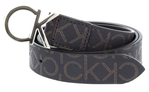 Calvin Klein Damen Gürtel Ck Mono Belt 3.5 cm aus Leder, Braun (Brown Mono), 75 cm von Calvin Klein