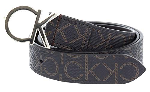 Calvin Klein Damen Gürtel Ck Mono Belt 3.5 cm aus Leder, Braun (Brown Mono), 85 cm von Calvin Klein