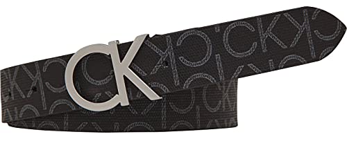 Calvin Klein Damen Gürtel Ck Mono Belt 3.5 cm aus Leder, Schwarz (Black Mono), 90 cm von Calvin Klein