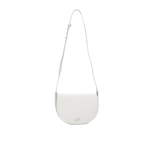 Calvin Klein Damen Umhängetasche Ck Daily Saddle Bag Pebble Klein, Weiß (Bright White), Einheitsgröße von Calvin Klein