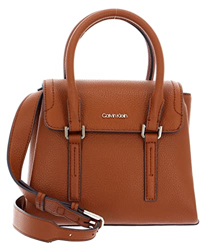 Calvin Klein Damen CK Elevated Satchel Mini K60K609851 Schultertaschen, Braun (Cognac) von Calvin Klein