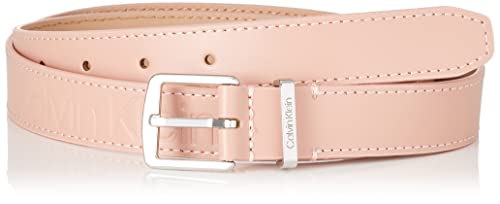 Calvin Klein Damen CK Must Metal Loop Belt EMB 25MM Gürtel, Café au Lait, 85 von Calvin Klein