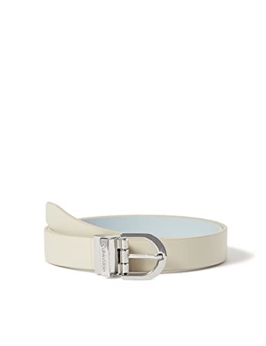 Calvin Klein Damen Gürtel Ck Must Rd Buckle Rev 2.5 cm Belt Kunstledergürtel, Beige (Stony Beige/Pearl Blue), 80 cm von Calvin Klein