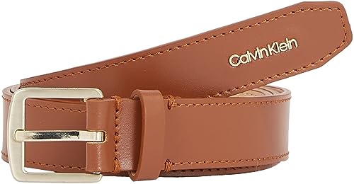 Calvin Klein Damen Gürtel 2,5 cm Ledergürtel, Braun (Cognac), 75 von Calvin Klein