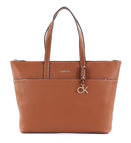 Calvin Klein Damen CK Must Shopper LG mit Einschubtasche, Cognac von Calvin Klein