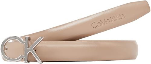 Calvin Klein Damen CK Thin Belt 1.5CM K60K612360 Fester Gürtel, Grau (Chanterelle), 110 von Calvin Klein