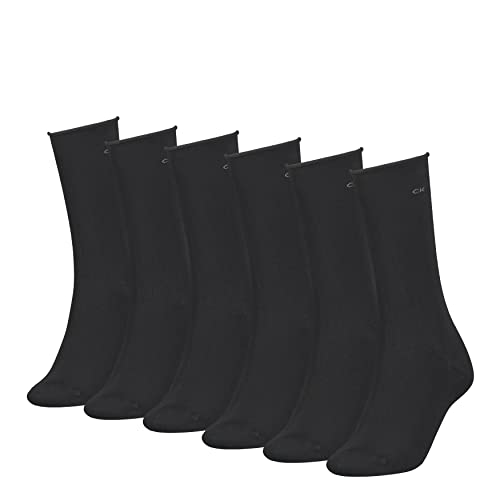 Calvin Klein Damen Classic Socken, Schwarz, Einheitsgröße (6er Pack) von Calvin Klein