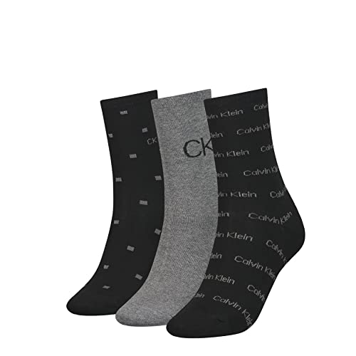 Calvin Klein Damen CLSSC Sock, Black Combo, ONE Size (3er Pack) von Calvin Klein