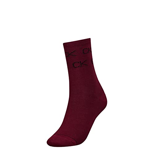 Calvin Klein Damen CLSSC Sock, Burgundy, ONE Size von Calvin Klein