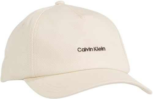 Calvin Klein Damen Cap Metal Lettering Canvas Basecap, Elfenbein (Dk Ecru), Einheitsgröße von Calvin Klein