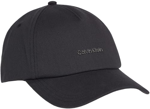 Calvin Klein Damen Cap Metal Lettering Canvas Basecap, Schwarz (Ck Black), Einheitsgröße von Calvin Klein