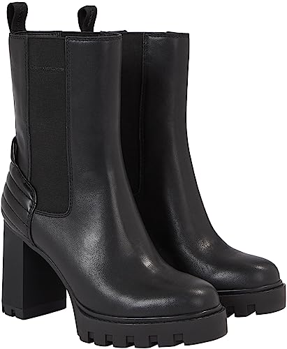 Calvin Klein Damen Platform Chelsea Boot LTH WN YW0YW01140 Mittelhohe Stiefel, Schwarz (Triple Black), 38 EU von Calvin Klein