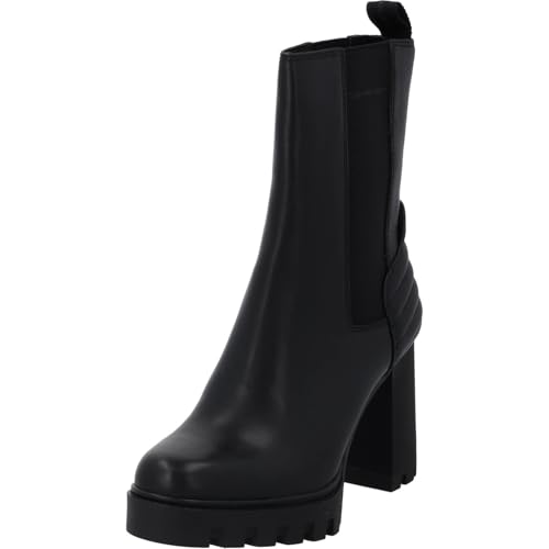 Calvin Klein Damen Platform Chelsea Boot LTH WN YW0YW01140 Mittelhohe Stiefel, Schwarz (Triple Black), 39 EU von Calvin Klein