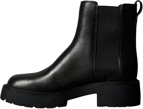Calvin Klein Damen Chelsea Boots Chunky aus Leder, Schwarz (Black), 39 von Calvin Klein