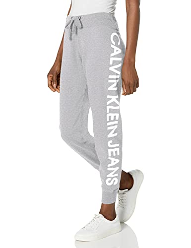 Calvin Klein Damen Cj1p3006-1pg-XS Trainingshose, Pearl Grey Heather/White Logo, X-Klein von Calvin Klein