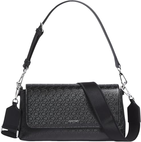 Calvin Klein Damen Crossbody Bag Tasche Must Straps mit Logo-Print, Schwarz (Black), Einheitsgröße von Calvin Klein