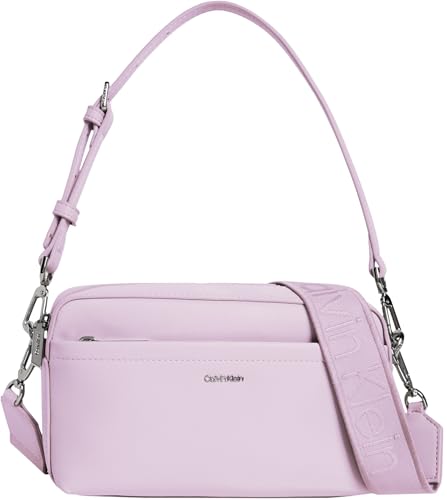 Calvin Klein Damen Crossbody Bag Tasche Must Straps Camera Bag mit Reißverschluss, Weiß (Orchid Ice), Einheitsgröße von Calvin Klein