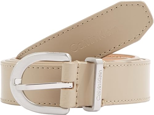 Calvin Klein Damen Ck Must Metal Loop Rnd Belt 25Mm K60K610158 Gürtel, Grey (Silver Mink), 95 von Calvin Klein