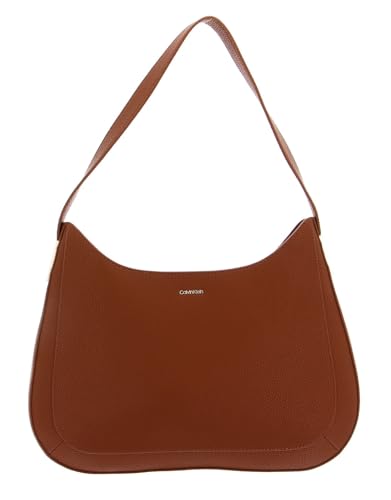 Calvin Klein Damen Hobo Bag Tasche Ck Must Plus Shoulder Bag Medium Klein, Braun (Cognac), Einheitsgröße von Calvin Klein