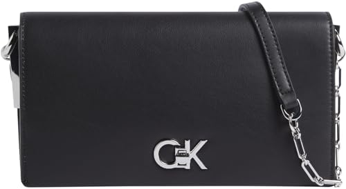 Calvin Klein Damen Crossbody Bag Tasche Re-Lock Mini mit Drehverschluss, Schwarz (Black), Einheitsgröße von Calvin Klein