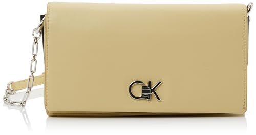 Calvin Klein Damen Crossbody Bag Tasche Re-Lock Mini mit Drehverschluss, Gelb (Parsnip), Einheitsgröße von Calvin Klein