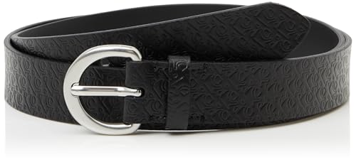 Calvin Klein Damen Classic Buckle AOP 30Mm Lv04K7019G Gürtel, Black (Black/Pewter), 75 von Calvin Klein