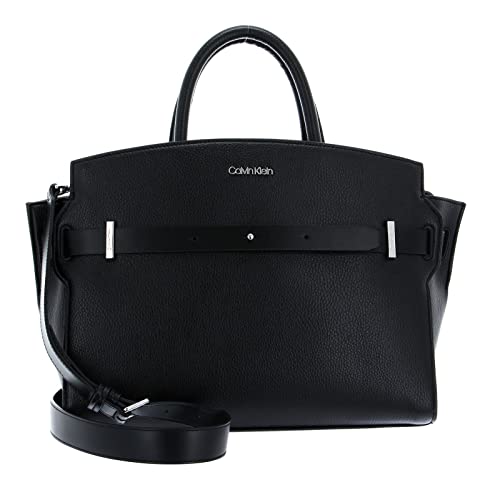 Calvin Klein Damen Code Tote MD K60K608725 Tragetasche, Schwarz (Ck Black) von Calvin Klein