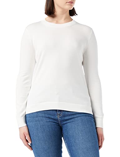 Calvin Klein Damen Cotton Silk Essential Sweater Pullover, Ecru, L von Calvin Klein