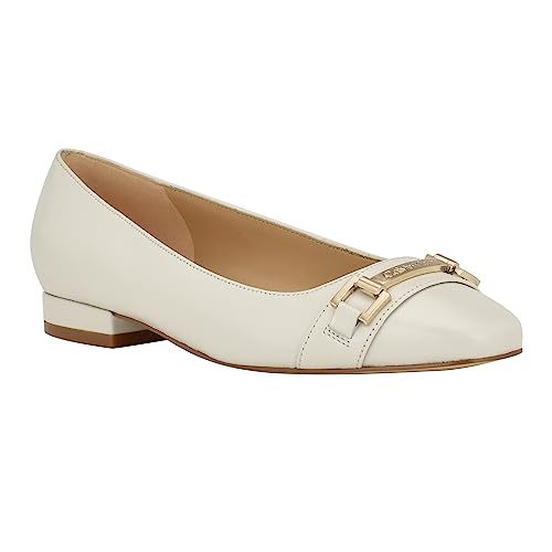 Calvin Klein Damen Crystil Ballerinas, Elfenbein 150, 38 EU von Calvin Klein