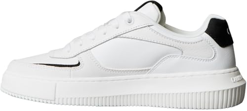 Calvin Klein Damen Cupsole Sneaker Chunky Low Dicke Sohle, Weiß (Bright White/Black), 41 von Calvin Klein