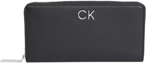 Calvin Klein Damen Geldbörse Zip Around Wallet aus Kunstleder, Schwarz (Ck Black), Einheitsgröße von Calvin Klein