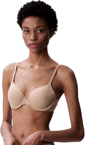 Calvin Klein Damen Demi-Cups BH Full Coverage Verstellbare Träger, Beige (Cedar), 85D von Calvin Klein
