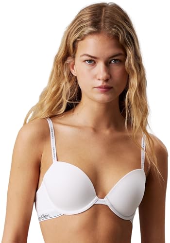 Calvin Klein Damen Demi-Cups BH Lightly Lined Stretch, Weiß (White), 85E von Calvin Klein