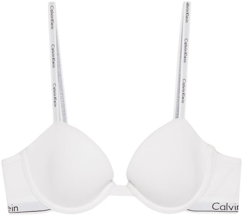 Calvin Klein Damen Demi-Cups BH Lightly Lined mit Logobund, Weiß (White), 85C von Calvin Klein