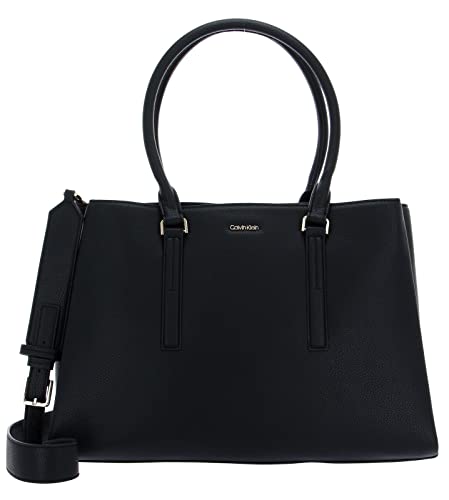 Calvin Klein Damen Elevated Tote LG K60K610169 Tragetasche, Schwarz (Ck Black) von Calvin Klein