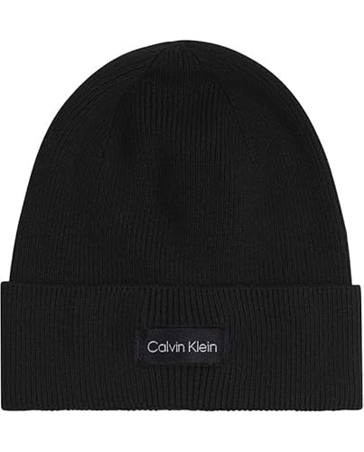 Calvin Klein Damen Strickmütze Essential Knit Wintermütze, Schwarz (Ck Black), Onesize von Calvin Klein Jeans