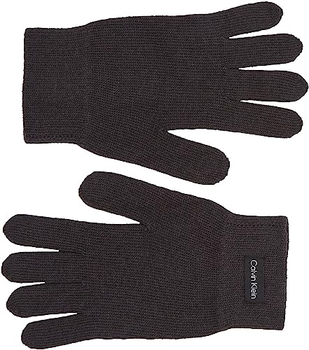 Calvin Klein Damen Essential Knit Gloves K60K611167 Gestrickte Handschuhe, Schwarz (Ck Black), OS von Calvin Klein