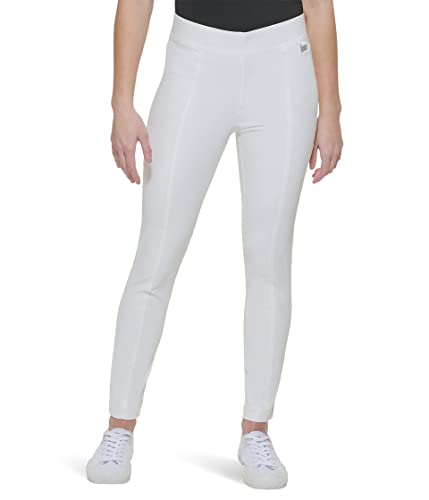 Calvin Klein Damen Everyday Ponte Fitted Pants Klassische Hose, Weiß (Soft White), X-Klein von Calvin Klein