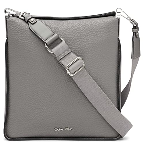 Calvin Klein Damen Fay North/South Umhängetasche, stahlgrau von Calvin Klein