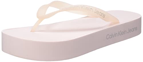 Calvin Klein Jeans Damen Flip Flops Badeschuhe, Rosa (Peach Blush/Oyster Mushroom), 38 von Calvin Klein Jeans