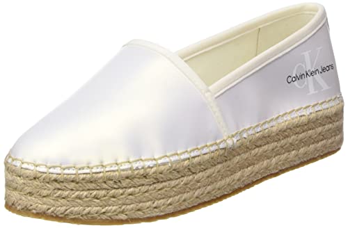 Calvin Klein Damen Flatform Ny Pearl Espadrille, Cremeweiße Eierschale, 36 EU von Calvin Klein Jeans