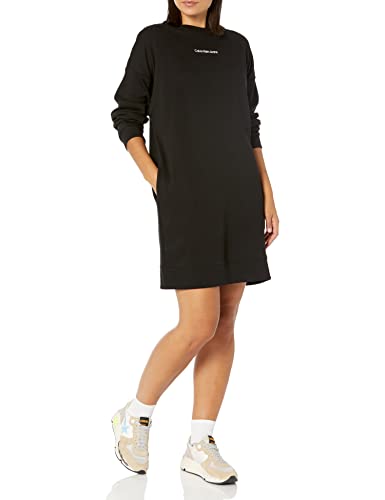 Calvin Klein Damen Freizeitkleider Lässiges Kleid, Schwarz, Mittel von Calvin Klein