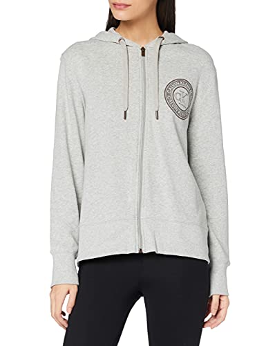 Calvin Klein Damen Full Zip Hoodie Pullover, Grey Heather, S von Calvin Klein