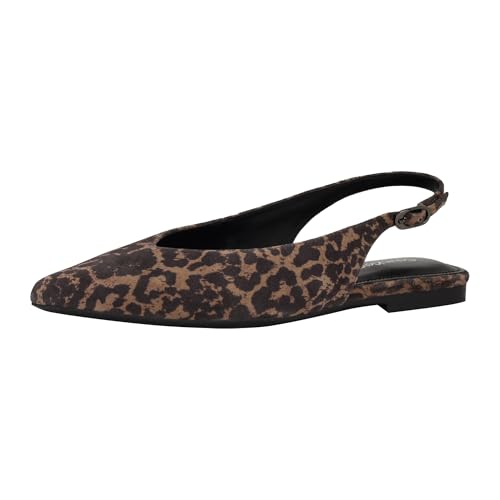 Calvin Klein Damen Galiana Ballerinas, Dark Natural Leopard Multi Suede 121, 5.5 von Calvin Klein