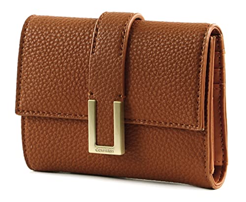 Calvin Klein Damen Geldbeutel Ck Must Plus Trifold Wallet Medium Groß, Braun (Cognac), Einheitsgröße von Calvin Klein