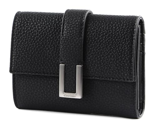 Calvin Klein Damen Geldbeutel Ck Must Plus Trifold Wallet Medium Groß, Schwarz (Ck Black), Einheitsgröße von Calvin Klein