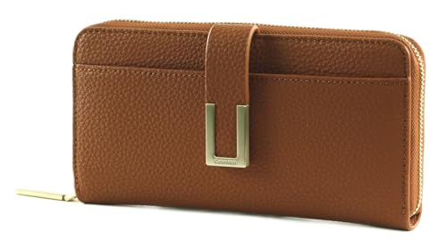 Calvin Klein Damen Geldbeutel Ck Must Plus Za Wallet Large mit Münzfach, Braun (Cognac), Einheitsgröße von Calvin Klein