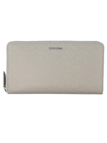 Calvin Klein Damen Geldbörse Portemonnaies CK Must XL Zip Wallet Beige von Calvin Klein