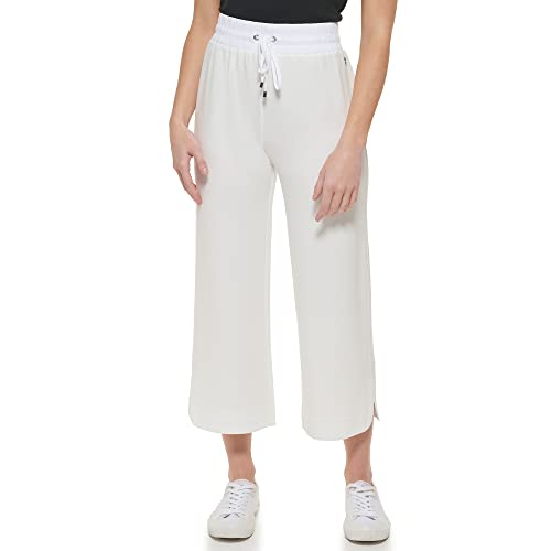 Calvin Klein Damen Gewaschene Stretch French Terry Hose, Weiß (Soft White), X-Groß von Calvin Klein