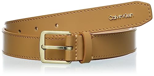 Calvin Klein Damen Gürtel 2,5 cm Ledergürtel, Braun (Brown Sugar), 75 von Calvin Klein